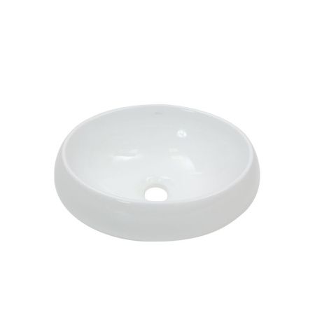 Раковина из сантехнического фарфора Melana 320303-805 40х30 накладная цвет белый без отверстий под смеситель