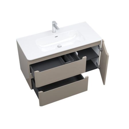 Тумба с раковиной Iddis Edifice EDI10C0i95K 100х50 подвесная цвет бежевый