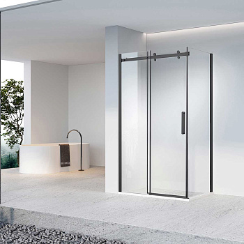 Душевой уголок Vincea Como-N VSR-4CN1016CLB 160х100 стекло прозрачное профиль черный без поддона