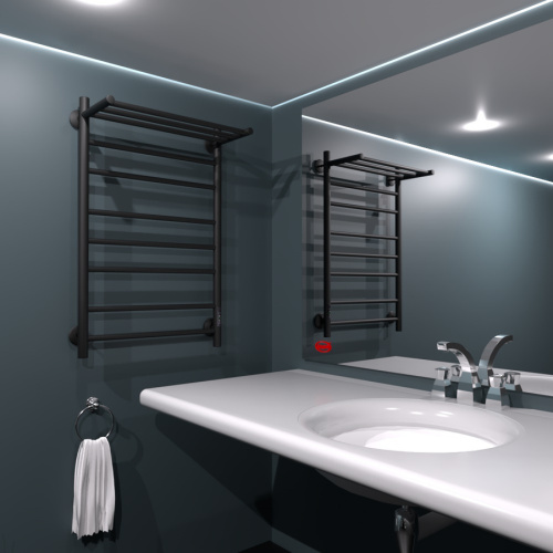 Полотенцесушитель Маргроид Вид 10 10-8050-1051-9005R 53х80 электрический черный матовый - фото 2