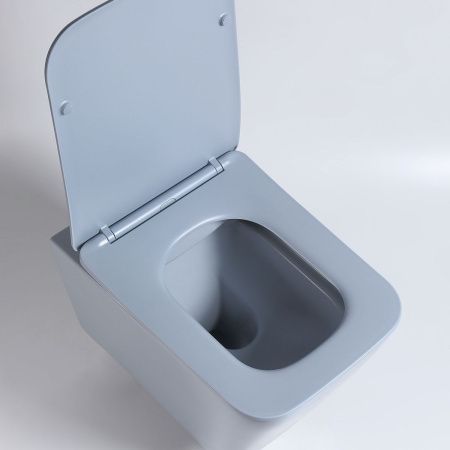 Унитаз подвесной Vincea Q-Line VT1-12MO голубой с сиденьем микролифт безободковый душевой смыв