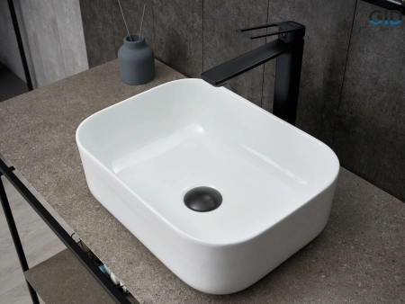 Раковина керамическая Gid Geométrico 51238 40х30 накладная цвет белый без отверстий под смеситель