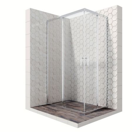 Душевой уголок Ambassador Kingston 14011101 120х80 стекло прозрачное профиль хром без поддона