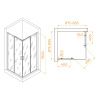 Душевой уголок RGW Passage 02083199-14 90х90 стекло прозрачное профиль черный без поддона