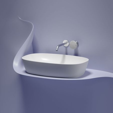 Раковина из сантехнического фарфора Ceramica Nova ELEMENT CN6049MW 60х40 накладная цвет белый без отверстий под смеситель