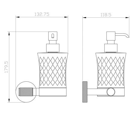 Дозатор для мыла Wonzon & Woghand MAJESTIC WW-9224