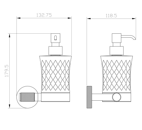 Дозатор для мыла Wonzon & Woghand MAJESTIC WW-9224 - фото 2
