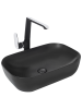 Раковина из сантехнического фаянса WeltWasser WW SK 10000004529 40 см накладная цвет черный без отверстий под смеситель