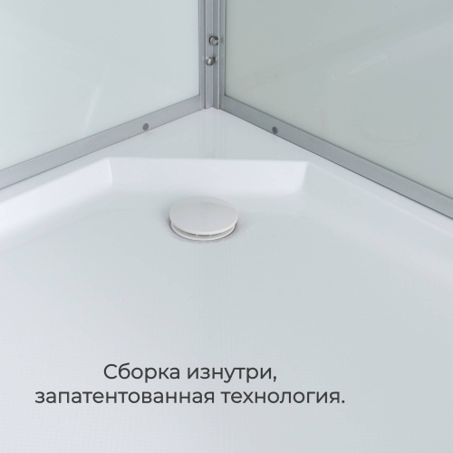 Душевая кабина AvaCan D D2010LED 100х100 четверть круга с крышей ориентация универсальная - фото 5 Душевая кабина AvaCan D D2010LED 100х100 четверть круга с крышей ориентация универсальная - фото 5