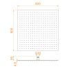 Верхний душ RGW Shower Panels 21148250-01 50х50 хром