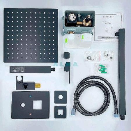 Душевая система ALMAes Leine TVZ-0810 встраиваемая в стену цвет черный