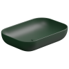 Раковина керамическая GSG Ceramic Design Easy EALAVRE60036 60х40 накладная цвет зеленый без отверстий под смеситель