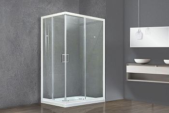Душевой уголок Royal Bath HPD RB95115HPD-T 115х95 стекло прозрачное профиль белый без поддона