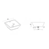 Раковина Riho AVELA SQUARE W W016001105 40х40 накладная цвет белый