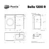 Раковина из искусственного камня Paola Paola Bella 1200 R 120х50 подвесная цвет белый 1 отверстие под смеситель