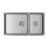 Кухонная мойка Paulmark ALLER 78/2S UNI PM527844-BS 45х40 цвет серый поверхность брашированная