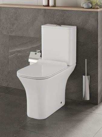 Унитаз напольный с бачком Orange C02-000W белый с сиденьем микролифт душевой смыв