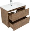 Тумба под раковину Aquanet Милан 00336379 80х50 подвесная цвет коричневый
