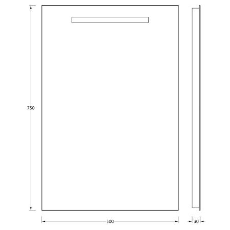 Зеркало Evoform Lumline BY 2001 50х80 подвесное