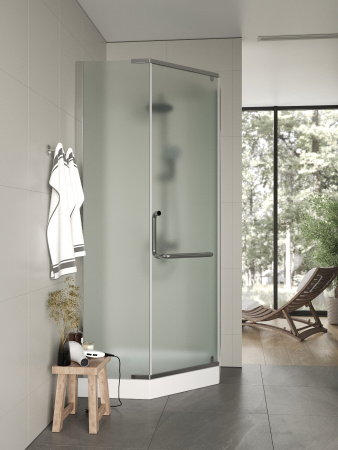 Душевой уголок Agger A03-090MCR 88х88 стекло матовое профиль хром глянцевый с поддоном