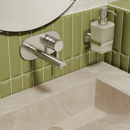 Смеситель WasserKRAFT Wern 4200 4230 встраиваемый никель - фото 2