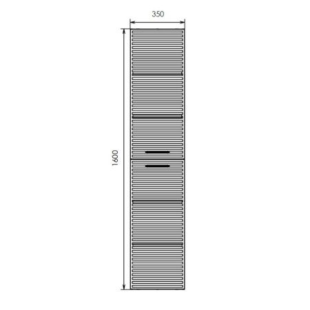 Шкаф-пенал Comforty Касабланка 00-00020082CF 40х160 подвесной цвет серый