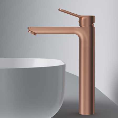 Смеситель Am.Pm X-Joy F85A92044 на раковину/на столешницу розовое золото без термостата