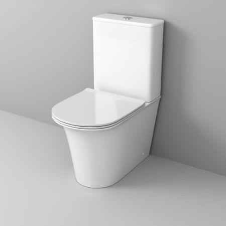 Унитаз напольный с бачком Grossman Galaxy GR-4469S белый с сиденьем безободковый каскадный смыв