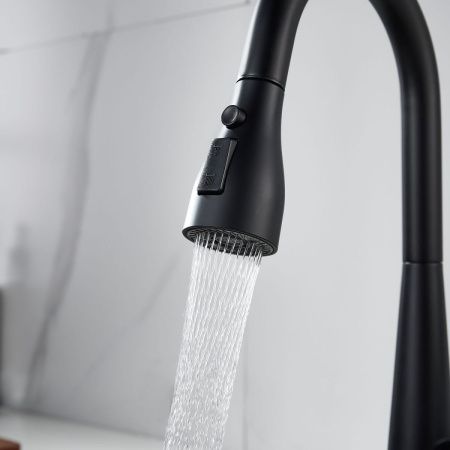 Смеситель для кухни Shevanik S363H на мойку черный