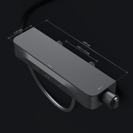 Смеситель для ванны и душа Am.Pm Func F8F10522 настенный черный без термостата