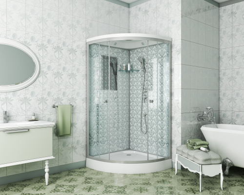 Душевая кабина Niagara Luxe 7701W 90х90 четверть круга - фото 2