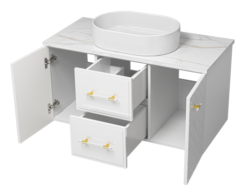 Тумба под раковину Brevita Shanel SHA-09100-01-01-2Я 98х47х50 - фото 4