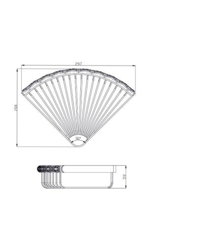 Полка в ванную комнату Bronze de Luxe WINDSOR K25014 - фото 3