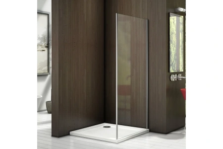 Душевая перегородка Good Door LATTE ЛА00028 100х185 стекло прозрачное профиль белый