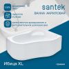 Ванна акриловая Santek Ибица XL 1WH112037 160х100 пристенная асимметричная без каркаса