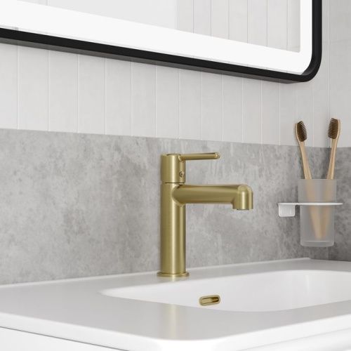 Смеситель IDDIS Aiger AIGMG00i01 на раковину золото матовое - фото 2