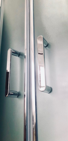 Душевой уголок Royal Bath HK RB100HK-C-CH 100х100 стекло рифленое профиль хром глянцевый с поддоном