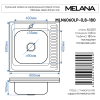 Кухонная мойка Melana 006 t L (*10) 60х60 цвет хром поверхность полированная