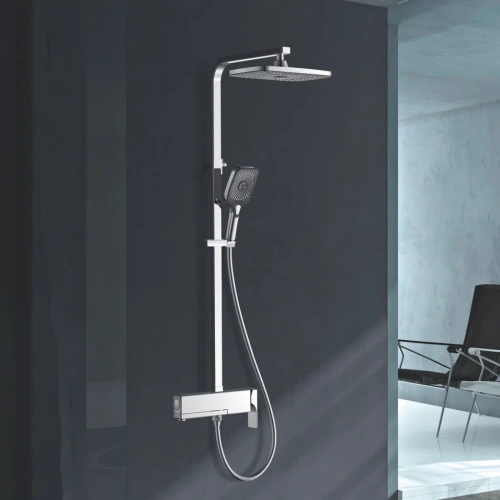 Душевая стойка Rose R1036 настенная цвет хром - фото 4