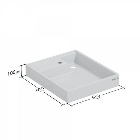 Раковина из искусственного камня СанТа Юпитер 900133 50х60 над стиральной машиной цвет белый 1 отверстие под смеситель