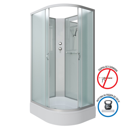 Душевая кабина Niagara Classic 330944LBK 100х90 асимметричная без крыши ориентация левая