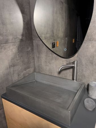 Раковина из искусственного камня Uperwood Mariana 291020217 60х40 накладная цвет серый