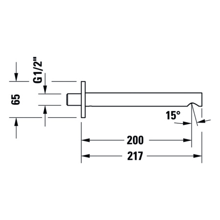 Излив для ванны Duravit Circle CE5240010C10 настенный хром