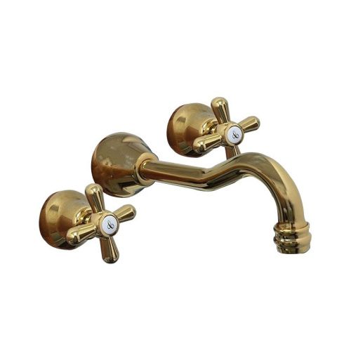 Смеситель для раковины Webert Armony AM750404010 настенный золото - фото 2