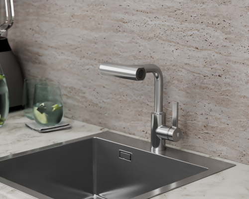 Смеситель для кухни Tinos TI3732-17 на раковину/столешницу хром - фото 3