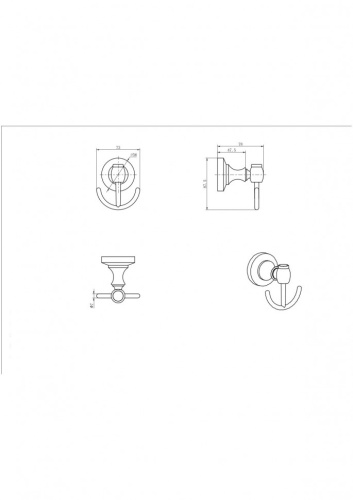 Крючок CeramaLux BIANCO 52001 - фото 2