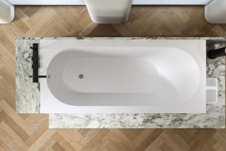 Ванна из искусственного камня Holbi ORION 1.01.007.11.1 170х75 встраиваемая прямоугольная с ножками