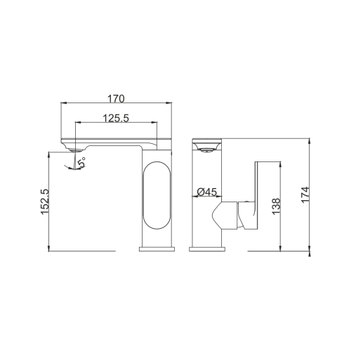 Смеситель Fashun A8885-35 на раковину золото - фото 3