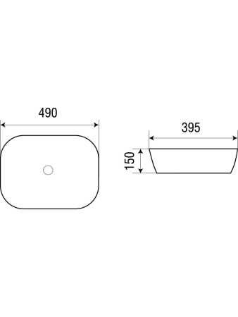 Раковина из сантехнического фаянса WeltWasser WW SK 10000003846 50х40 подвесная цвет белый без отверстий под смеситель