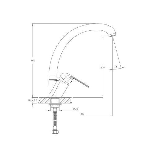 Смеситель для кухни Rush Fiji FI1835-22 на мойку хром - фото 2